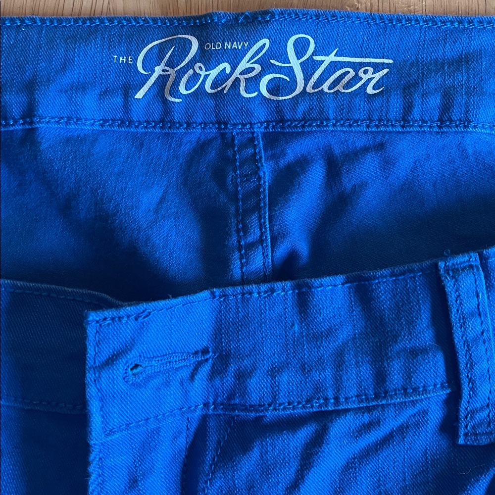 Old Navy Rock Star Size 18 Women’s Hawaiian Blue Straight Leg Denim Jeans